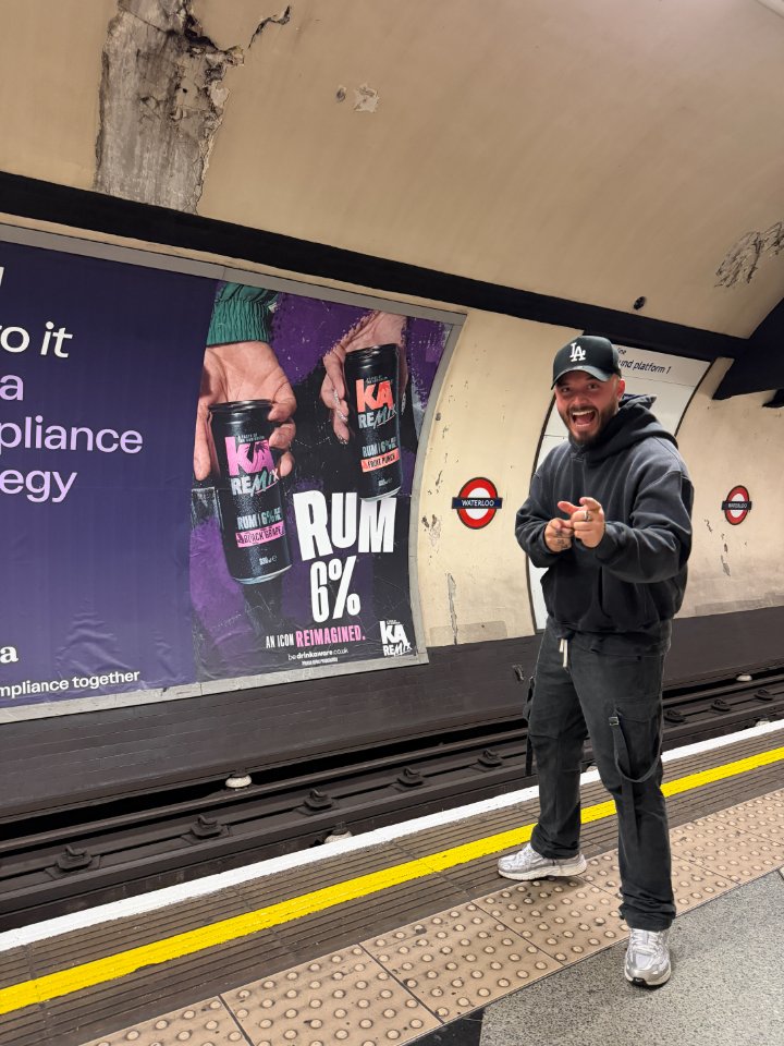 KA Remix billboard at Waterloo